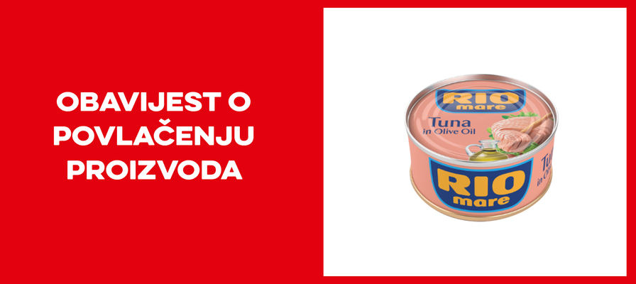 Opoziv i povlačenje tunjevine u maslinovom ulju 2x80g, Rio Mare s tržišta