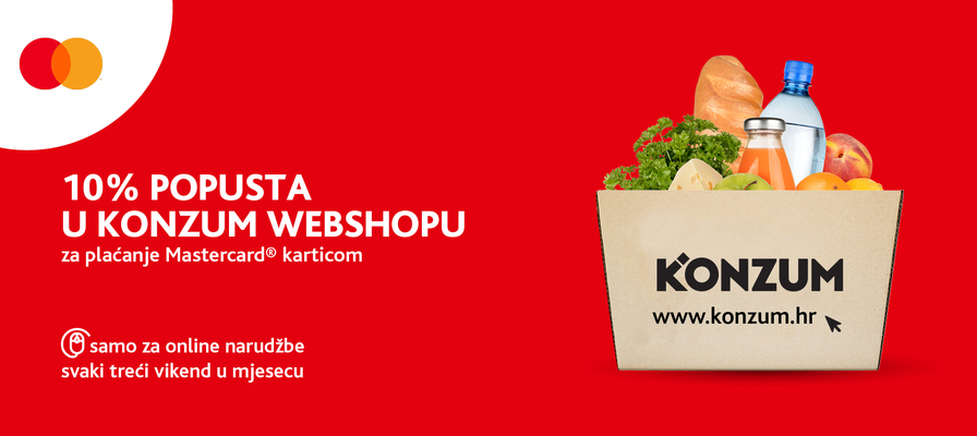10% popusta na online narudžbe uz Mastercard® karticu