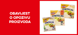 Opoziv proizvoda - Hrusty pšenične tortilje