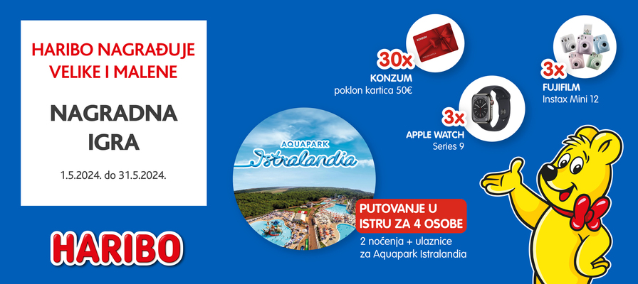 Nagradna igra - Haribo nagrađuje velike i malene
