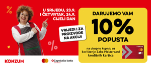 10% popusta uz korištenje Zaba Mastercard kreditnih kartica