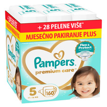 Pampers Premium Care Pelene, veličina 5, mjesečno pakiranje 160/1