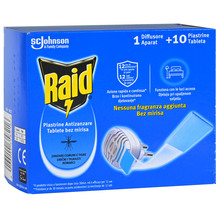 Raid Električni aparat i tablete protiv komaraca bez mirisa 10/1