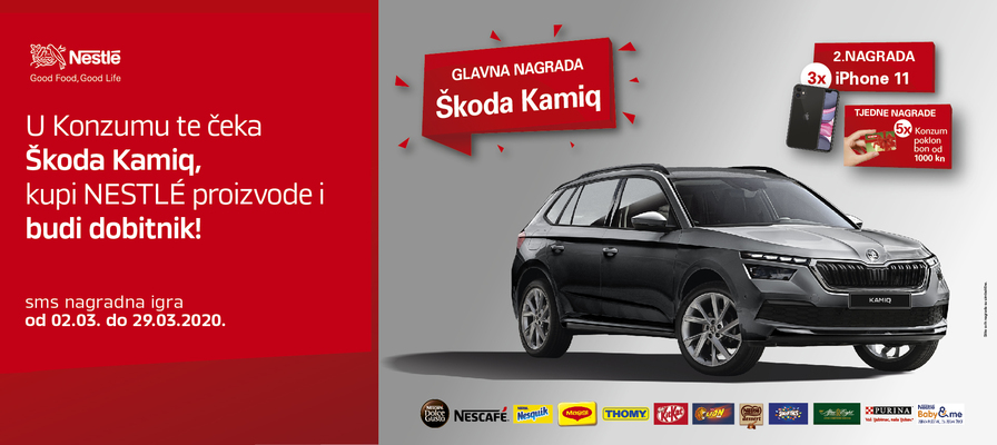 Kupi Nestle proizvod i osvoji Škodu Kamiq