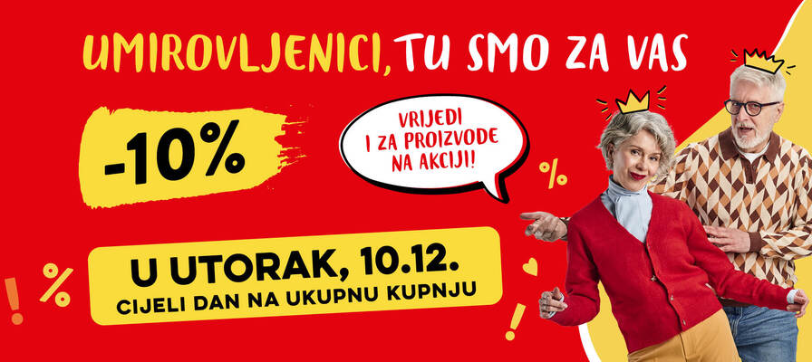 Popust umirovljenicima za prosinac