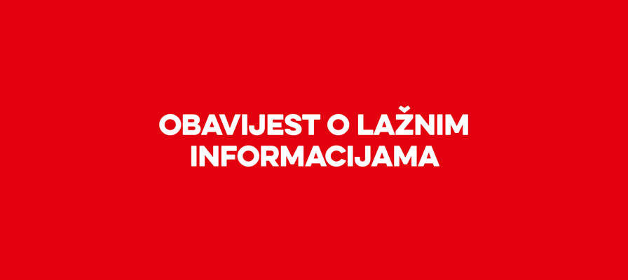Obavijest o lažnim informacijama
