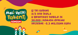 Konzum zaključio treću sezonu Malih velikih talenata – ukupno 2,3 milijuna eura ulaganja u školsku opremu i razvoj talenata