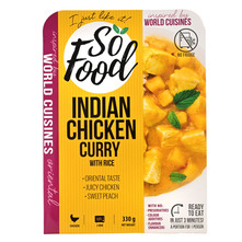 So Food Piletina u curry umaku s breskvama i rižom 330 g