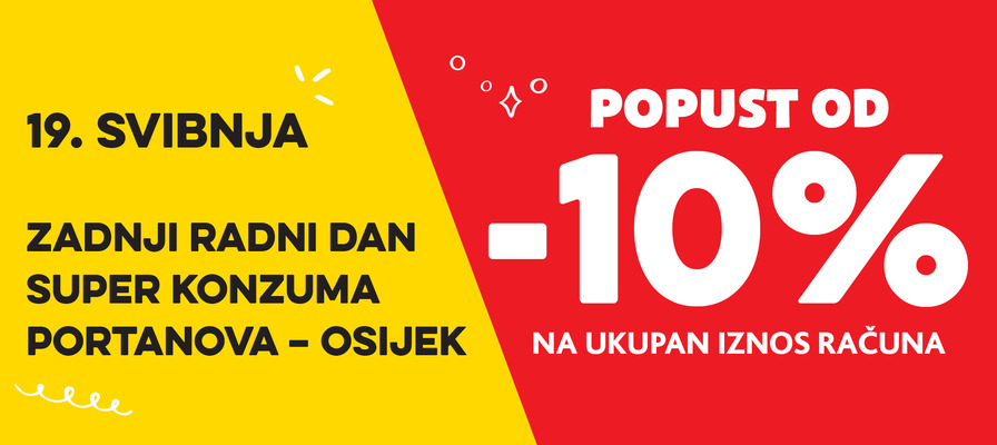 10% popusta na ukupan iznos računa Portanova - Osijek