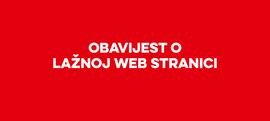 Obavijest o lažnoj internetskoj stranici