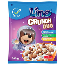 Lino Crunch Duo žitne kuglice s okusom čokolade i vanilije 500 g