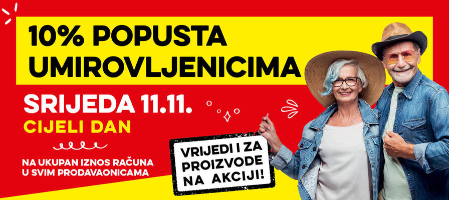 Popust umirovljenicima za studeni