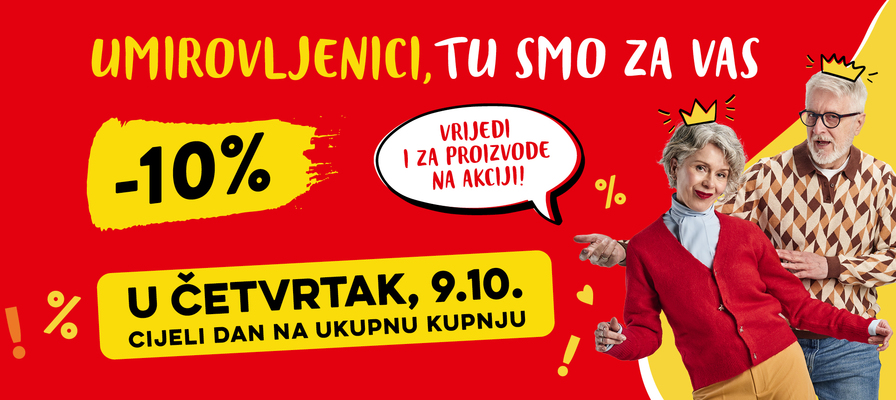 Popust umirovljenicima za listopad