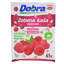 Dobra Zobena kaša malina i okus vanilije 65 g