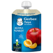 Gerber Voćni pire jabuka i marelica 150 g
