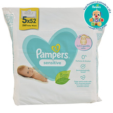 Pampers Sensitive Vlažne maramice 5x52 komada