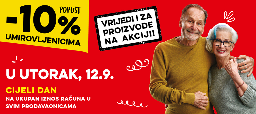 Popust umirovljenicima za rujan