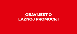 Obavijest o lažnoj promociji