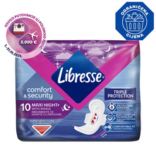Libresse Comfort&Security Higijenski ulošci maxi goodnight+ 10/1