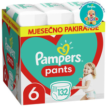 Pampers Pants Pelene-gaćice, Veličina 6, mjesečno pakiranje 132/1
