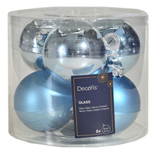 Decoris Kuglice za bor 8 cm 6/1