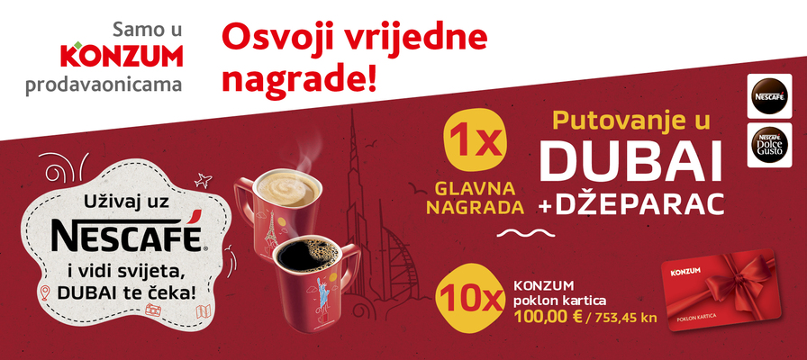 Sudjelujte u nagradnoj igri i osvojite putovanje u Dubai ili druge vrijedne nagrade