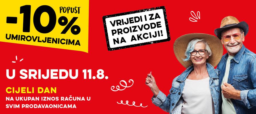 Popust umirovljenicima za kolovoz