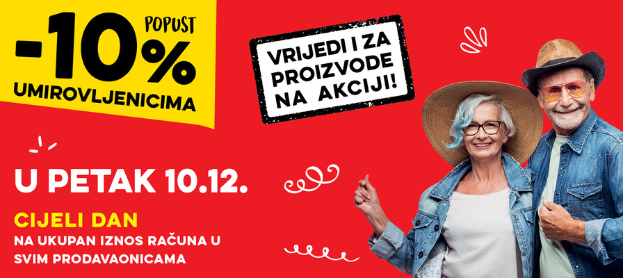 Popust umirovljenicima za prosinac 