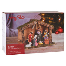 Jaslice sa 7 porculanskih figura 30x10x21 cm