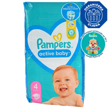 Pampers Active Baby Pelene, veličina 4 (Maxi) 9-14 kg 62/1