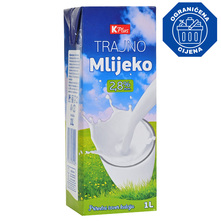 K Plus Trajno mlijeko 2,8% m.m. 1 l