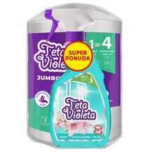 Teta Violeta Sredstvo za staklo fresh 750 ml + Papirni ručnici 1/1