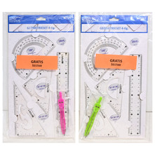 Spirit Geometrijski set 4/1 + šestar gratis razne boje