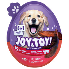 Joy&Toy 2in1 Poslastica za pse s goveđim mesom + igračka 20 g