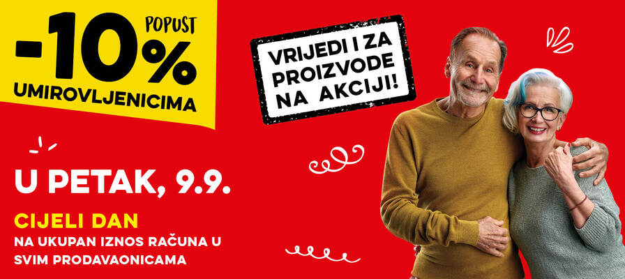 Popust umirovljenicima za rujan - 2022