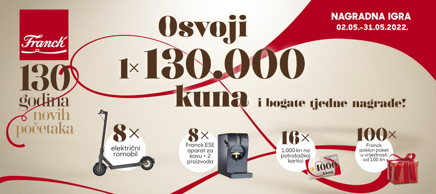 Nagradna igra - 130 rođendan Francka