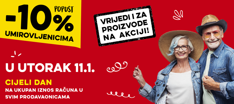 Popust umirovljenicima za siječanj