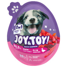 Joy&Toy 2in1 Poslastica za pse s pačjim mesom + igračka 20 g