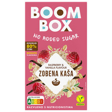 Boom Box Zobena kaša okus malina i vanilija 300 g