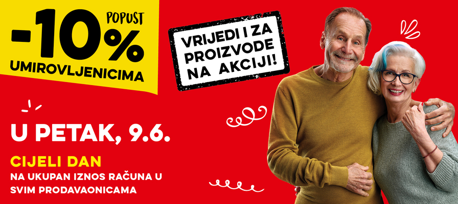 Popust umirovljenicima za lipanj