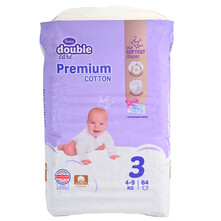 Violeta Double Care Air Dry Pelene, veličina 3 (Midi) 4-9 kg 64/1 + Vlažne maramice 20/1