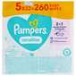 Pampers Sensitive Vlažne maramice 5x52 komada
