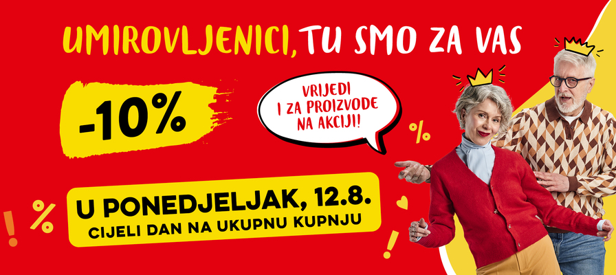Popust umirovljenicima za kolovoz