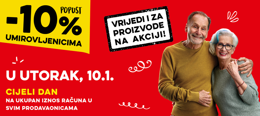 Popust umirovljenicima za siječanj