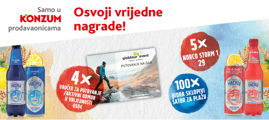 U Konzumu Hidru kupuj, pa za nagradu otputuj!