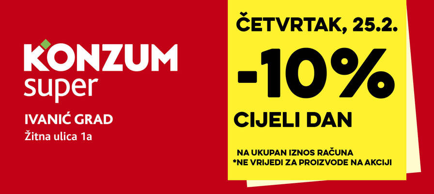 Super akcija u Super Konzum prodavaonici u Ivanić Gradu