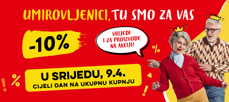 Popust umirovljenicima za travanj