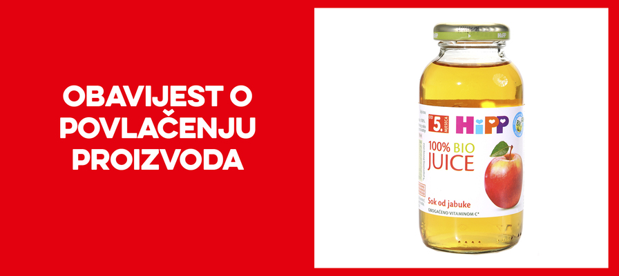 Opoziv i povlačenje sok Hipp bio jabuka s tržišta