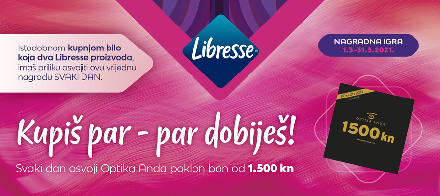 Kupi Libresse proizvode i sudjeluj u nagradnoj igri