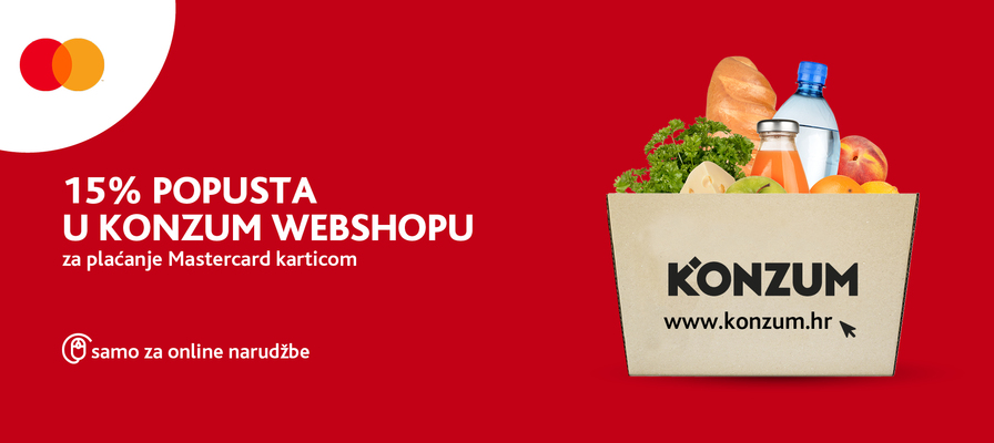 15% popusta na online narudžbe uz Mastercard karticu
